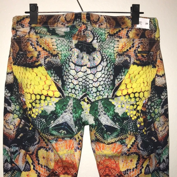 Hudson Jeans Denim - Hudson Nico Midrise Snake Scale Skinny Jeans 29